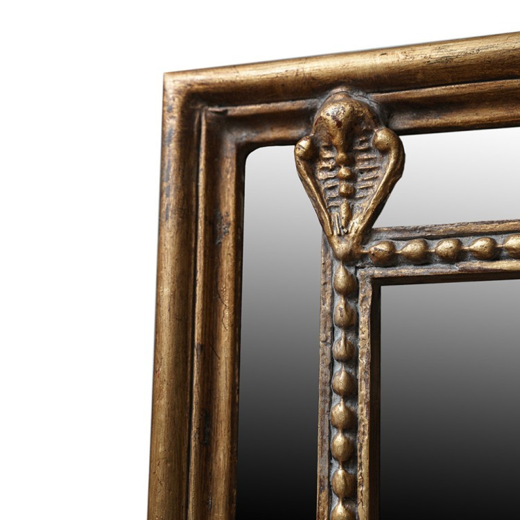 Зеркало MirrorMR17, Массив дерева, brass/brown, ROOMERS FURNITURE
