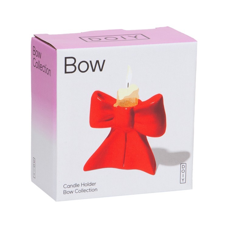 Подсвечник bow, 8 см, красный (78588)