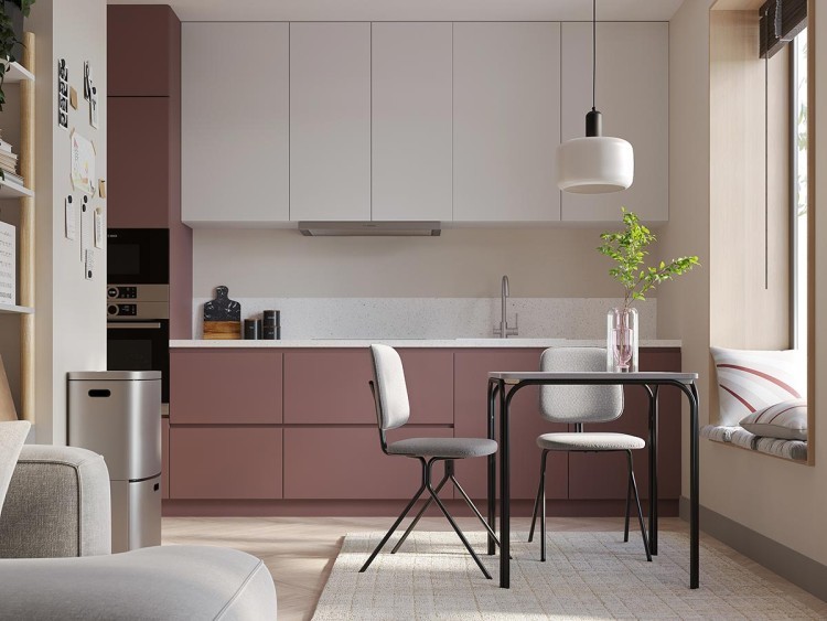 Ваза muse, 25 см, нежно-розовая (78695)