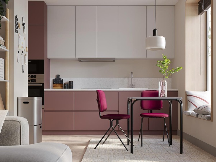 Ваза muse, 25 см, нежно-розовая (78695)