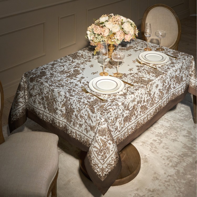 Скатерть " royal garden" 140х180см ,белый ,100% хлопок ,твил с пропиткой Lefard (850-754-2)