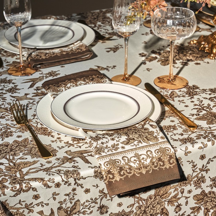 Скатерть " royal garden" 140х180см ,белый ,100% хлопок ,твил с пропиткой Lefard (850-754-2)