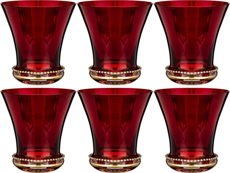 Набор из 6-ти стаканов "бургундия" 300 мл. серия "muza color" Dalian Hantai (595-015)