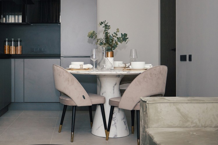 Стол обеденный белый  d120*75см (TT-00010653)