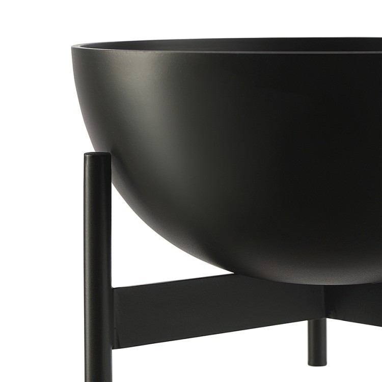 Кашпо для цветов laly, 20 см, черное (78201)