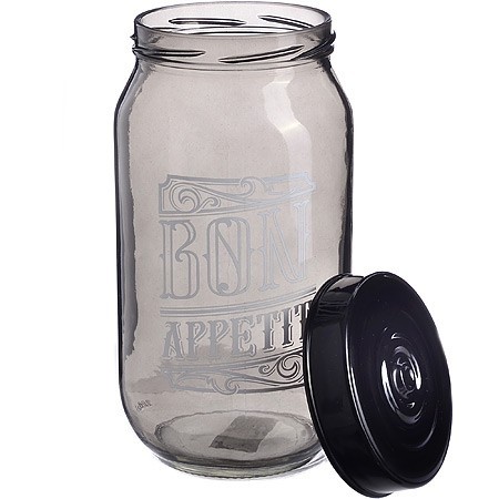 Банка для сыпучих 1 л. черная Mayer&Boch (80763)