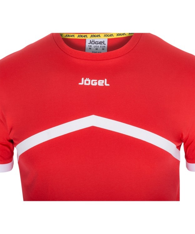 Футболка тренировочная JCT-1040-021, хлопок, красный/белый (434711)