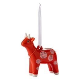 Ёлочная игрушка Символ года огненно-красного цвета из коллекции new year essential (80993)