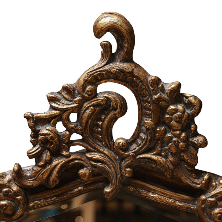 Зеркало MirrorMR07, Массив дерева, brass/brown, ROOMERS FURNITURE