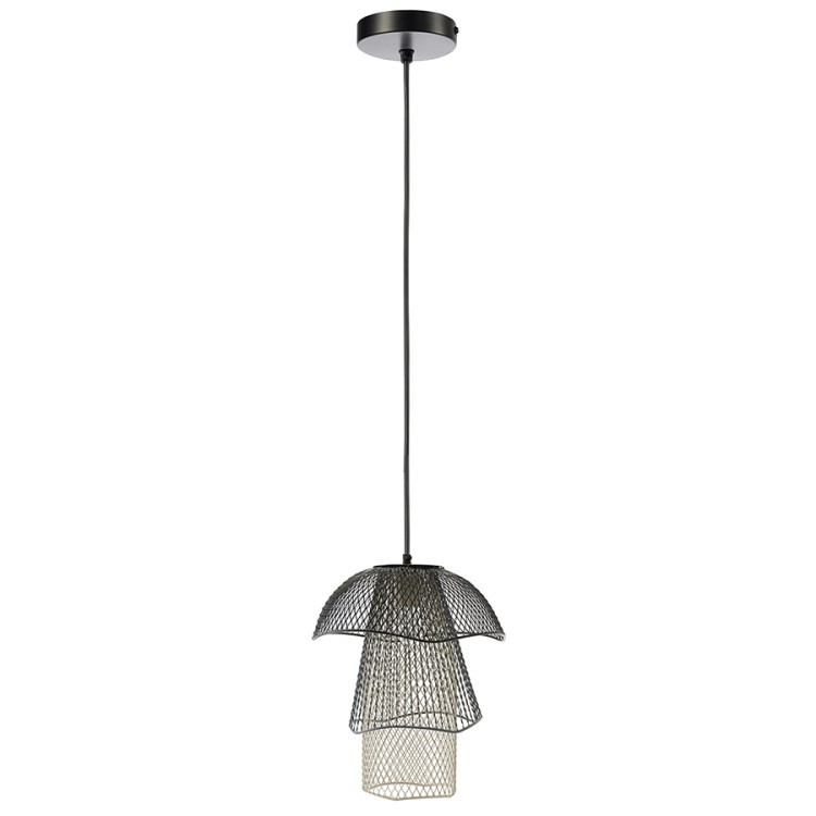 Светильник подвесной vinger, D28х37 см, черный/серый/белый (76557)