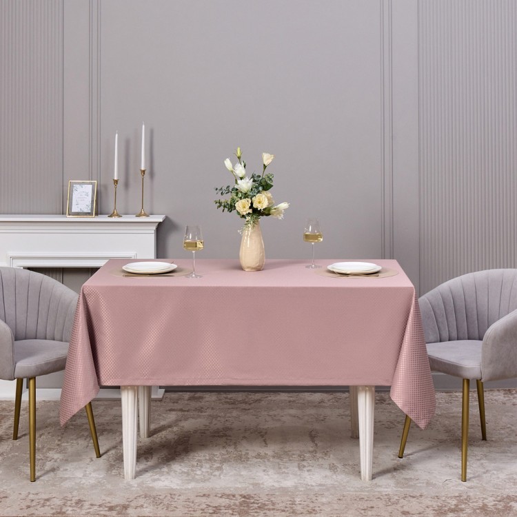 Скатерть 145х180см серый теплый евроуголок 100% полиэстер SANTALINO (805-028-2)