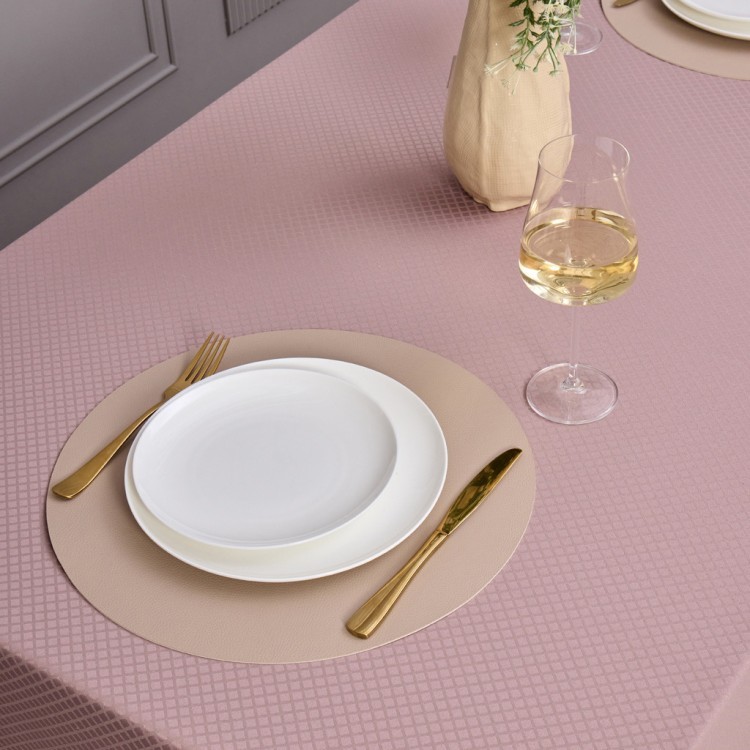 Скатерть 145х180см серый теплый евроуголок 100% полиэстер SANTALINO (805-028-2)