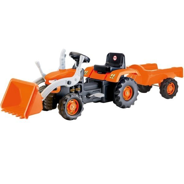 Педальный трактор-экскаватор с прицепом (DL_8052)