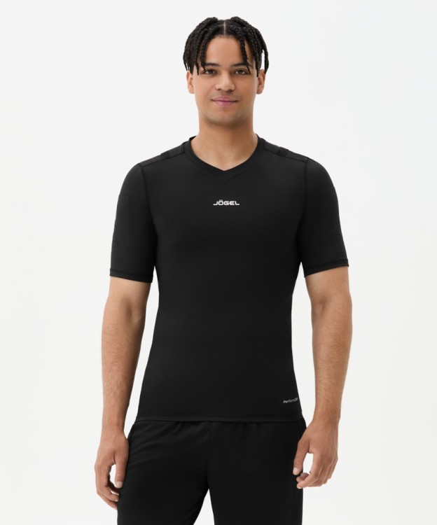 Футболка компрессионная судейская JOGEL PerFormDRY Referee Baselayer Tee SS, черный (2113859)