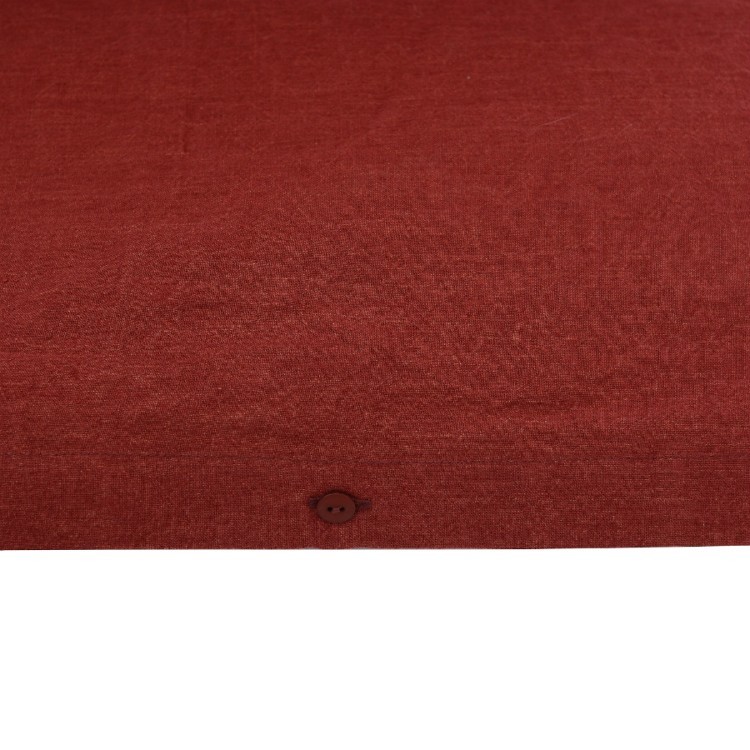 Пододеяльник изо льна бордового цвета essential, 200х200 см (63311)
