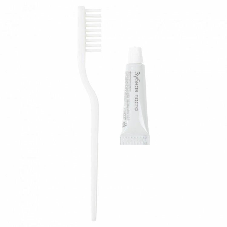 Зубной набор к-т 300 шт HOTEL зубная щётка + зубная паста 4 г саше флоупак 2000120/1 608049 (1) (95153)