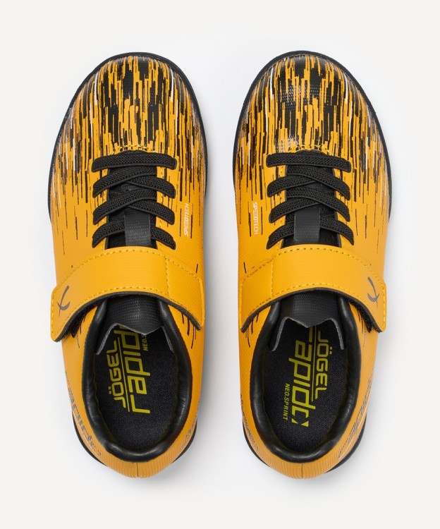 БЕЗ УПАКОВКИ Бутсы многошиповые JOGEL Rapido TF Yellow/black, детский (2117742)
