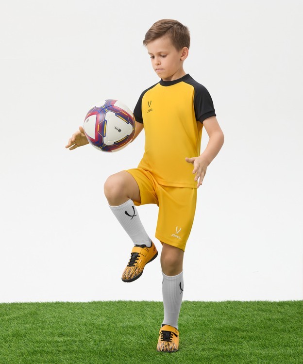 БЕЗ УПАКОВКИ Бутсы многошиповые JOGEL Rapido TF Yellow/black, детский (2117742)