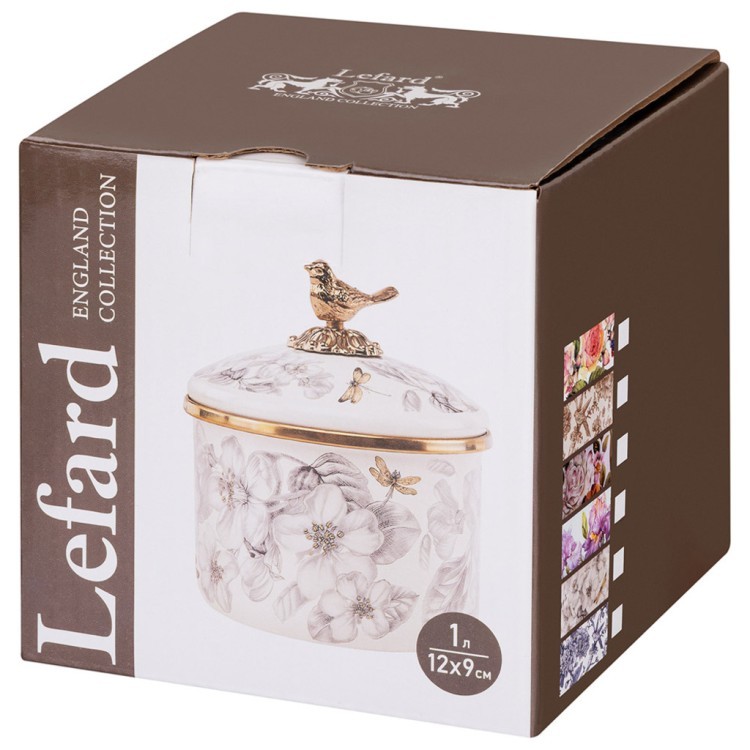 Банка для сыпучих продуктов lefard, серия фландрия, 12х9см/ 1,0л Lefard (950-774)
