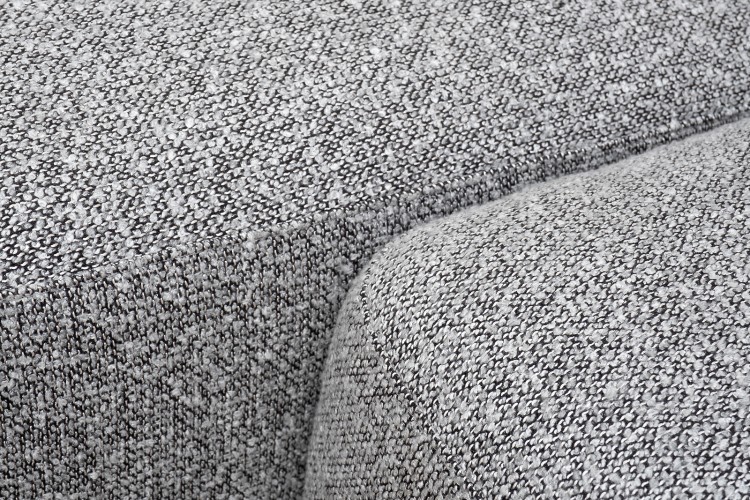 Диван трехместный Турин(Turin)(3 секции) с канапе и мех черно/серый Santo1606 355*163,5**68см (TT-00016959)