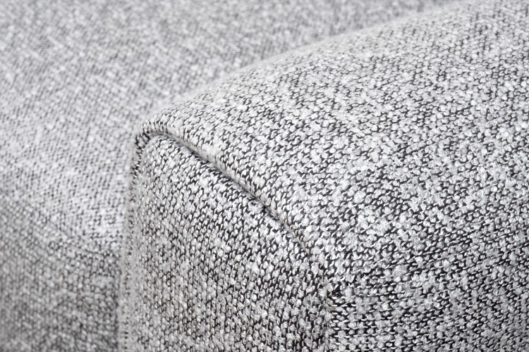 Диван трехместный Турин(Turin)(3 секции) с канапе и мех черно/серый Santo1606 355*163,5**68см (TT-00016959)