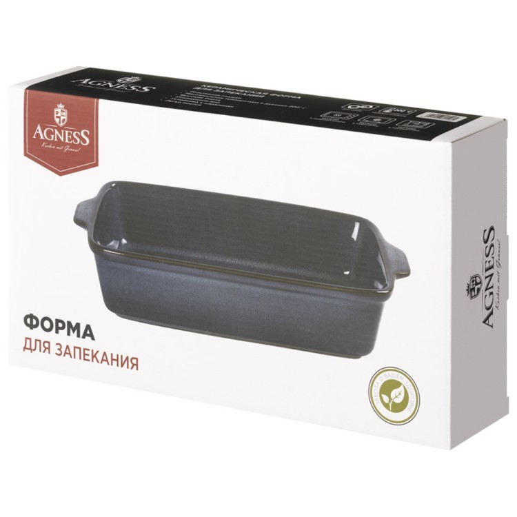 Форма для запекания reactive blue 32*18*7 см 1800 мл Agness (780-148)