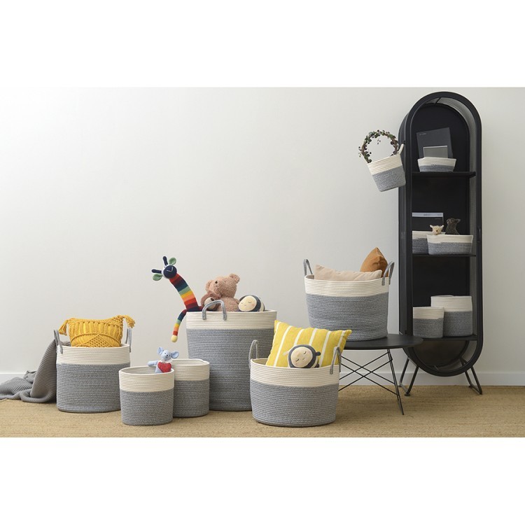 Корзина для хранения ulrik, D48х35 см, кремовая/светло-серая (74862)