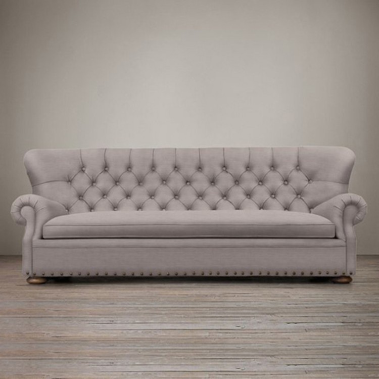 Диван Черчиль NSSF-5178-60/SJ101S-003, каркас дуб, обивка лен, beige, RESTORATION HARDWARE Диван Черчиль NSSF-5178-60/SJ101S-003, каркас дуб, обивка лен, beige, RESTORATION HARDWARE
