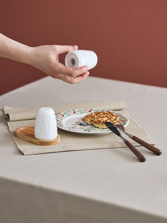 Набор для соли и перца birds of paradise на деревянной подставке (77705)