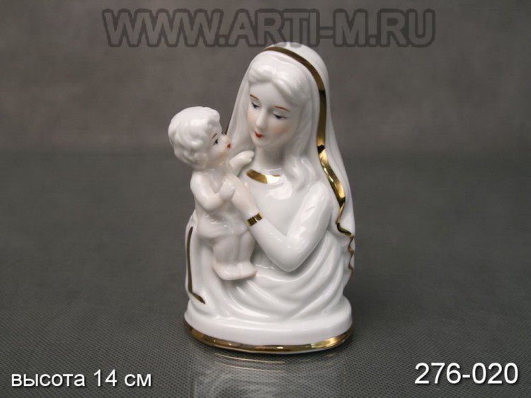 Статуэтка "дева мария с ребенком" 8*7 см. высота=13 см. Lefard (276-020)
