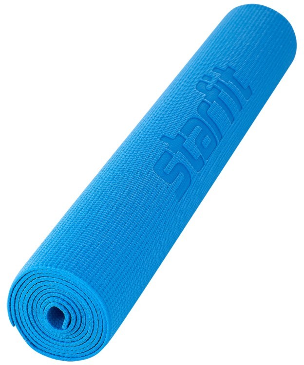 Коврик для йоги и фитнеса FM-101, PVC, 173x61x0,3 см, синий (1005311) Коврик для йоги и фитнеса FM-101, PVC, 173x61x0,3 см, синий (1005311)