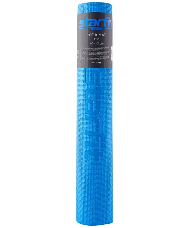Коврик для йоги и фитнеса FM-101, PVC, 173x61x0,3 см, синий (1005311) Коврик для йоги и фитнеса FM-101, PVC, 173x61x0,3 см, синий (1005311)