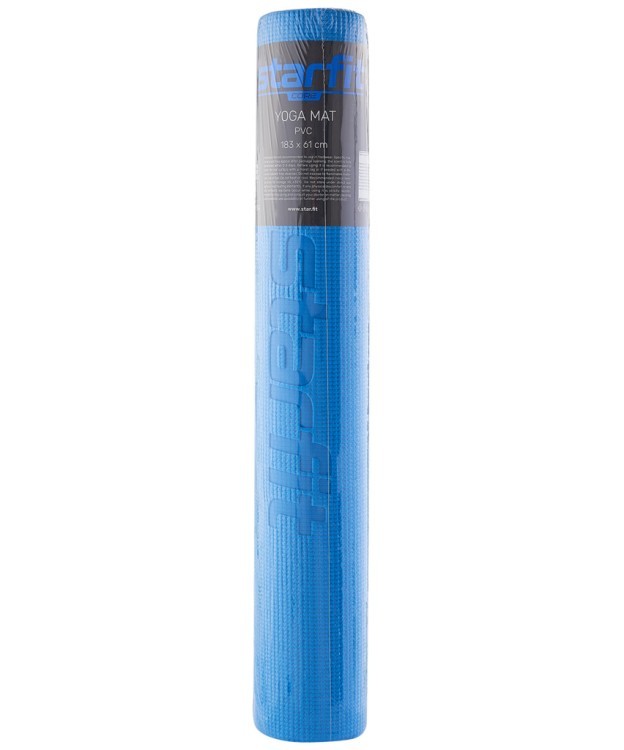 Коврик для йоги и фитнеса FM-101, PVC, 173x61x0,3 см, синий (1005311) Коврик для йоги и фитнеса FM-101, PVC, 173x61x0,3 см, синий (1005311)