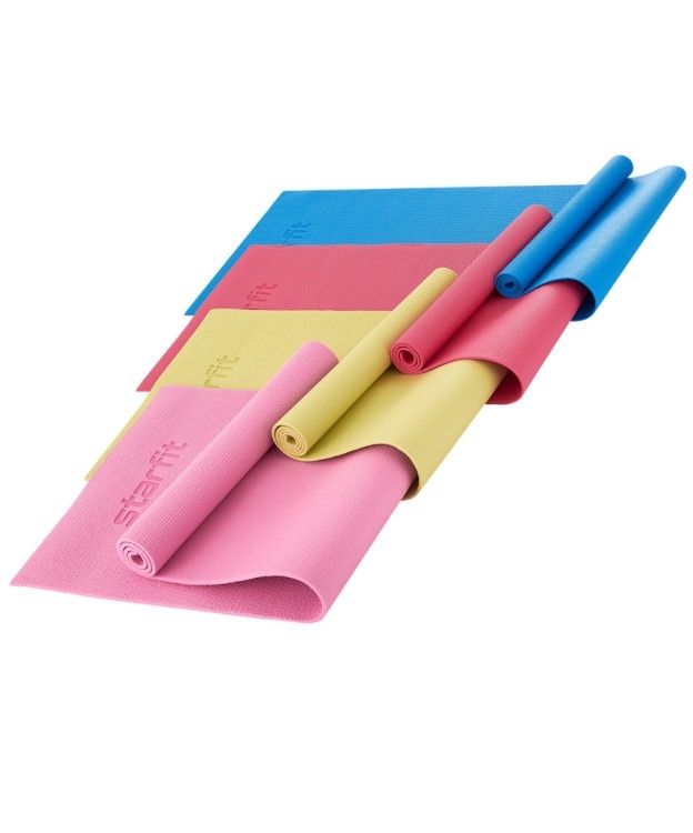 Коврик для йоги и фитнеса FM-101, PVC, 173x61x0,3 см, синий (1005311) Коврик для йоги и фитнеса FM-101, PVC, 173x61x0,3 см, синий (1005311)
