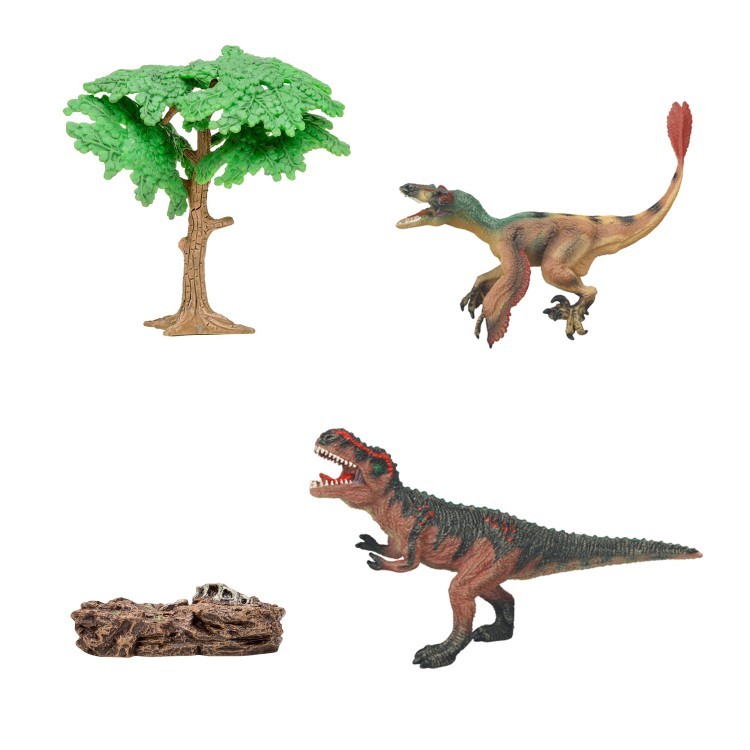 Динозавры и драконы для детей серии "Мир динозавров": тираннозавр, орнитомим (набор фигурок из 4 предметов) (MM216-073)
