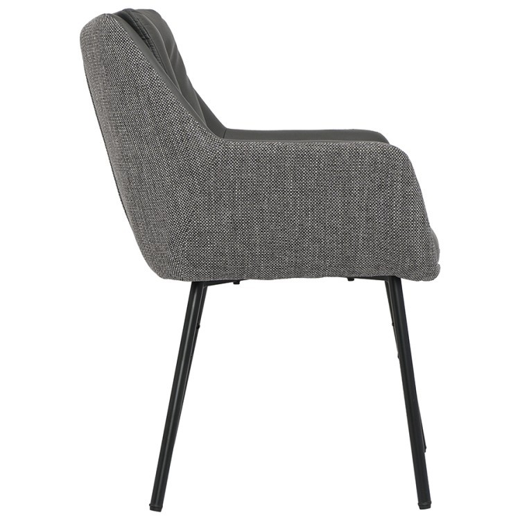 Стул allar, экокожа, рогожка, серый (75338)