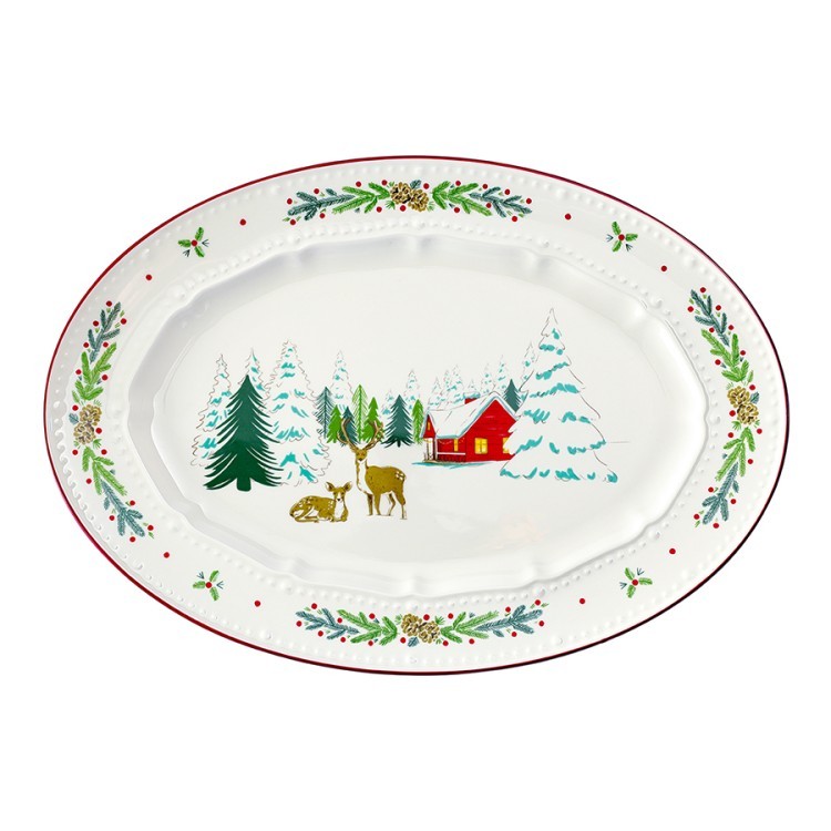 Блюдо сервировочное nordic winter из коллекции new year essential, 34,6х24 см (79239)