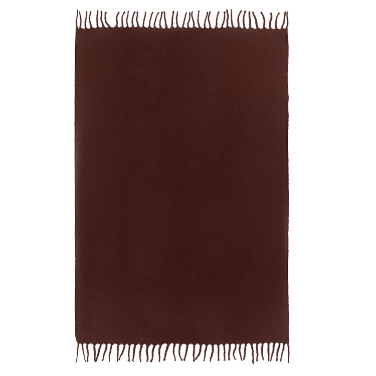 Плед мохеровый шоколадного цвета из коллекции essential, 130х180 см (79738)