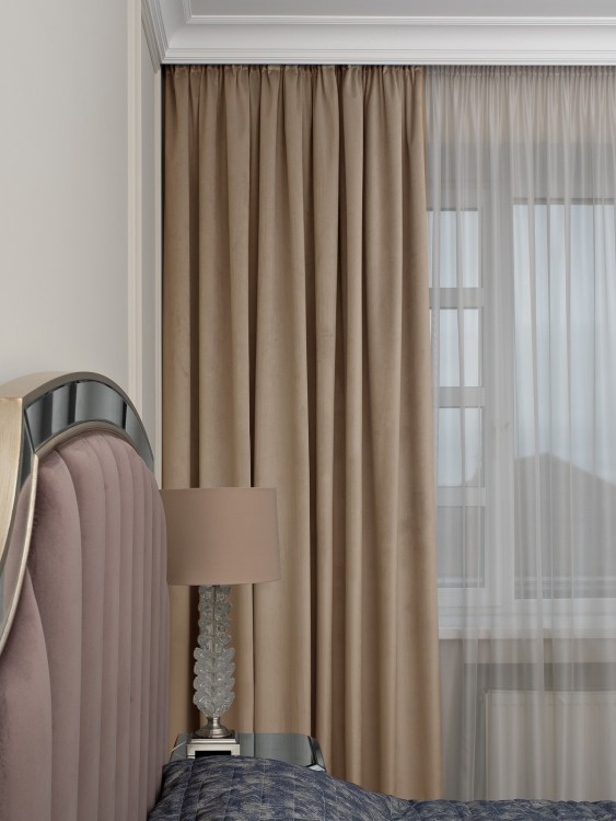 Портьера Silkу 6 бежевая димаут 275*260 (TT-00016722)