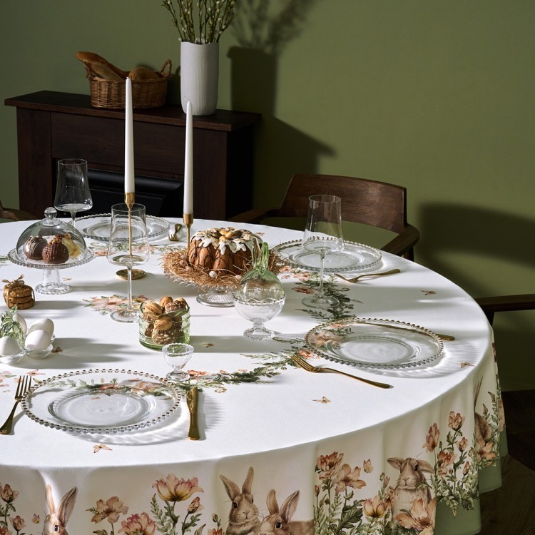 Скатерть круглая "sense" 220см, 100%хлопок, твил, пропитка Lefard (850-753-24)