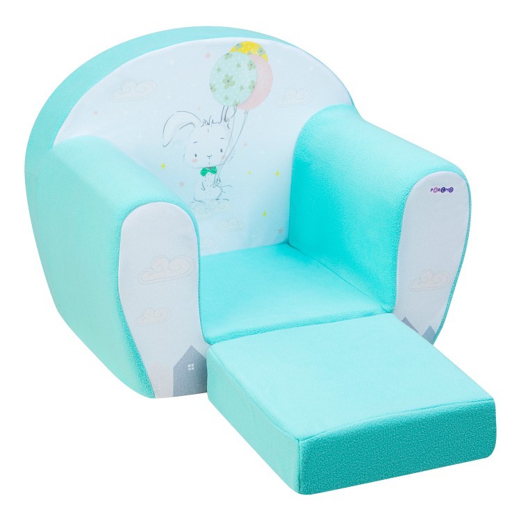Раскладное бескаркасное (мягкое) детское кресло серии "Дрими", цвет Аквамарин, Стиль 2 (PCR320-36)