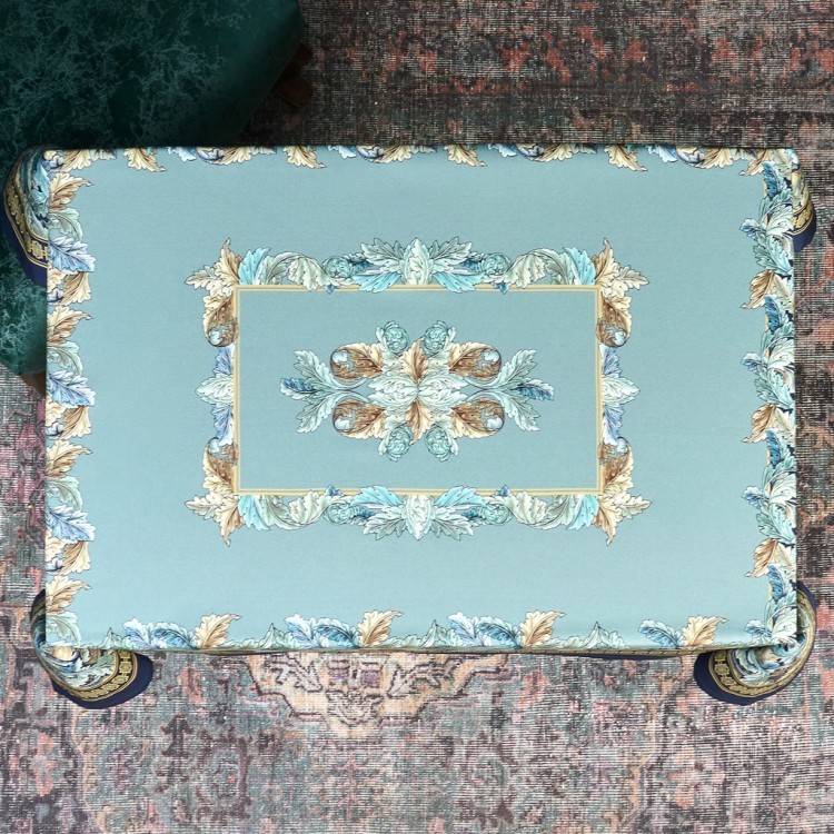 Скатерть "листья морриса" gold stripe 110х140см , 100% хлопок, твил, пропитка Lefard (850-752-20)