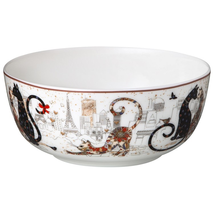 Салатник - тарелка суповая lefard "парижские коты" 800 мл 15,5*6,5 см Lefard (104-832-1)