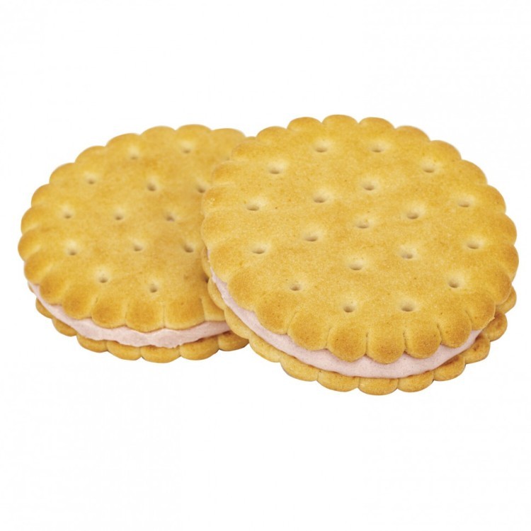 Печенье-сэндвич ЯШКИНО затяжное с начинкой из клубничного крема 3,4 кг МП421 622151 (1) (91597)