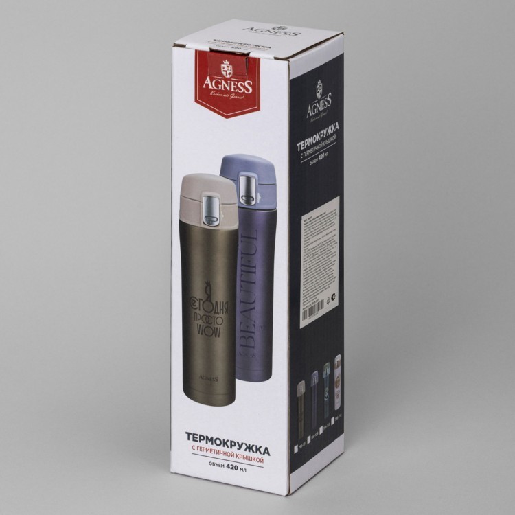 Термокружка wow 420 мл Agness (798-107)