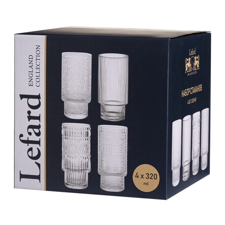 Набор стаканов из 4-х шт. 320 мл Lefard (691-141)