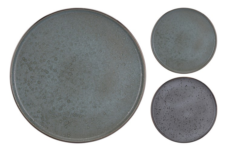 Тарелка обеденная керамическая серая 27см (цвет асс.2) (TT-00008261)