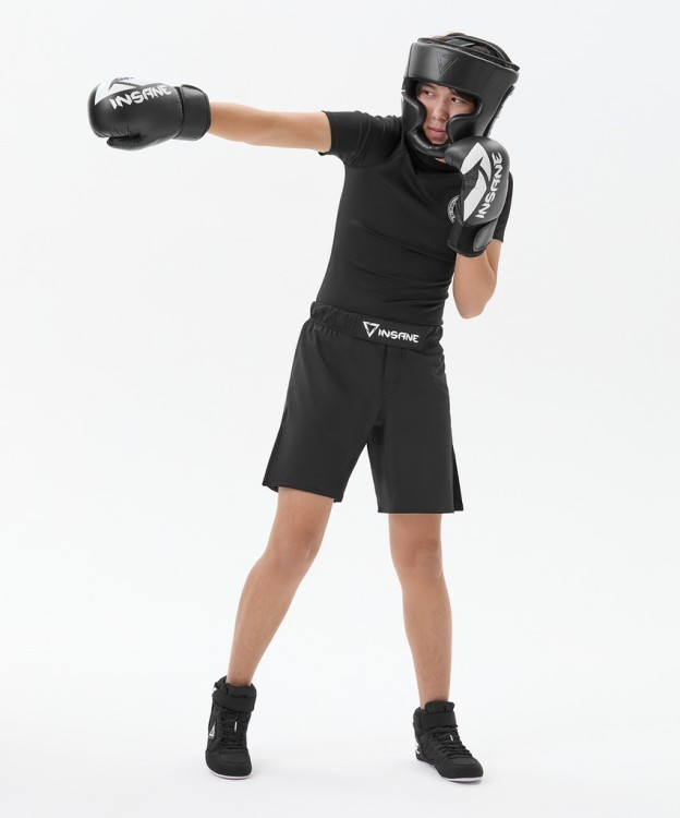 БЕЗ УПАКОВКИ Обувь для бокса INSANE RAPID низкая, черный, детский (2134111) БЕЗ УПАКОВКИ Обувь для бокса INSANE RAPID низкая, черный, детский (2134111)