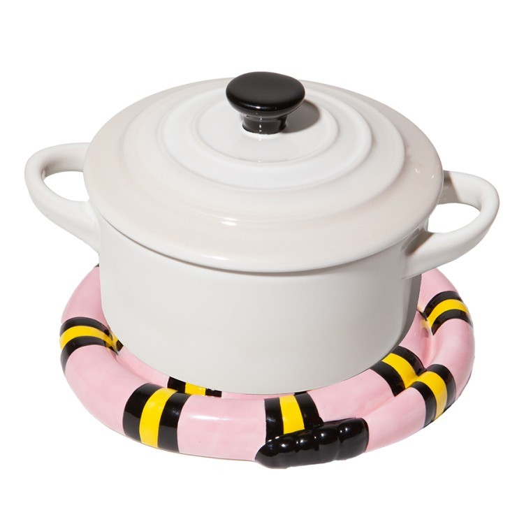 Подставка под горячее snake, розовая (79945)