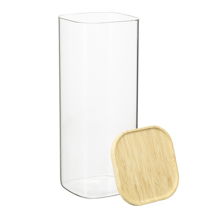 Банка для хранения квадратная glass bamboo, 1,9 л (77500)